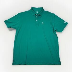 Rhoback Polo Shirt Mens Size XXL 2XL Green Embroidered Golf Performance